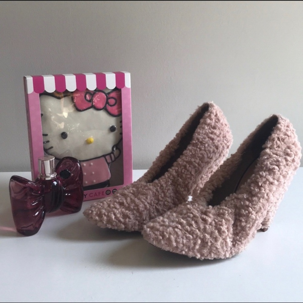 Zara faux fur heels